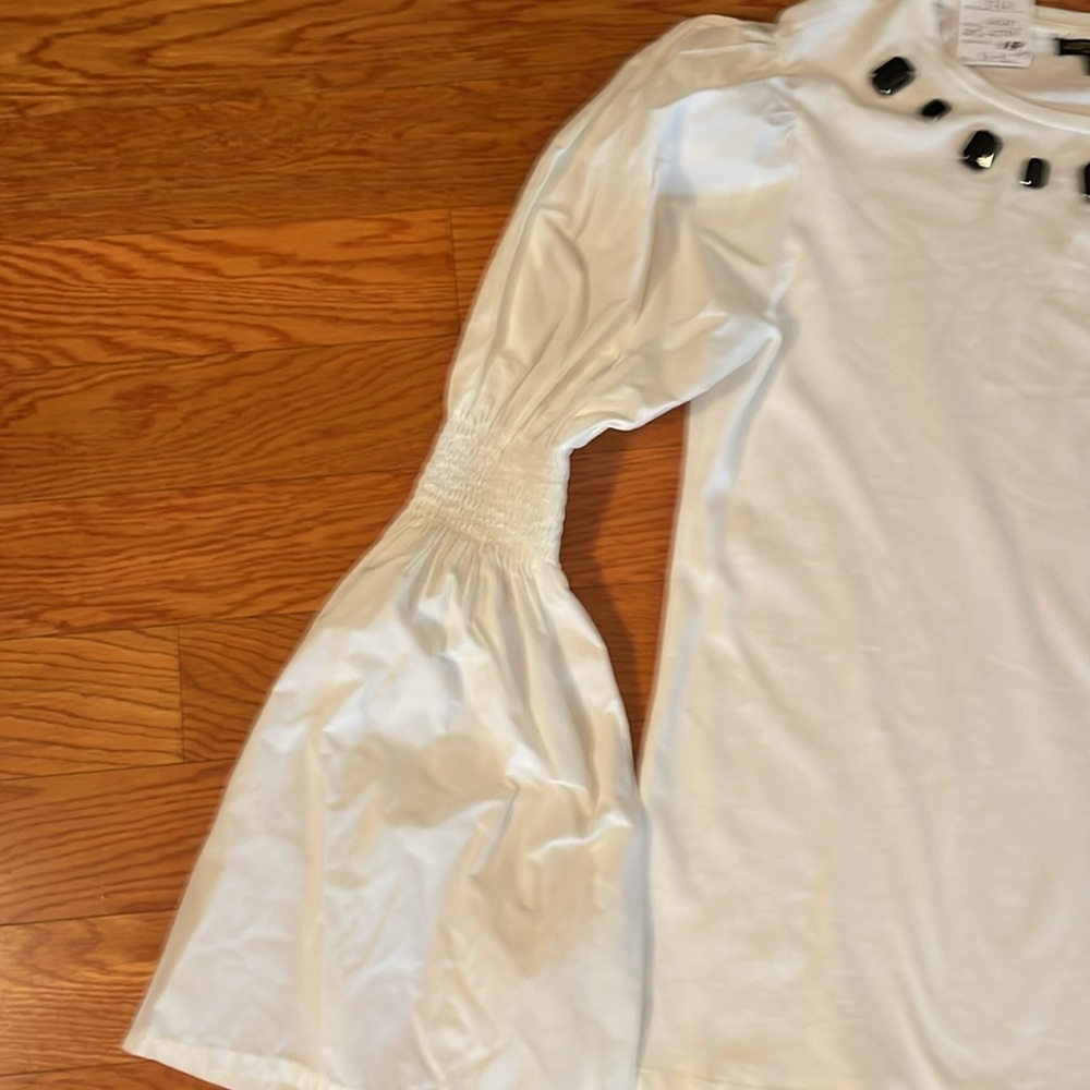 Alberto Malaki Women’s Size XS‎ Puffed Sleeve Blouse - Picture 5 of 9